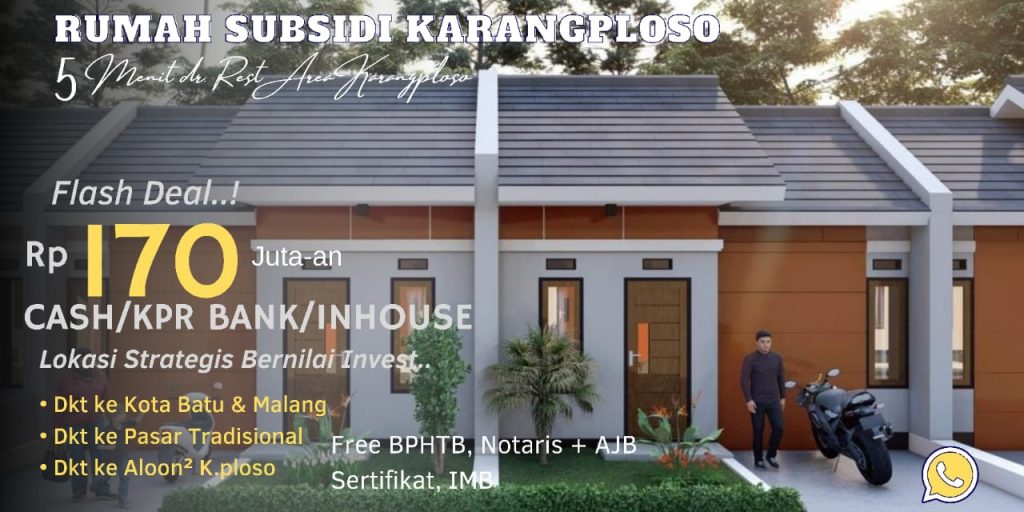 Jual Rumah Subsidi Karangploso 170 juta-an